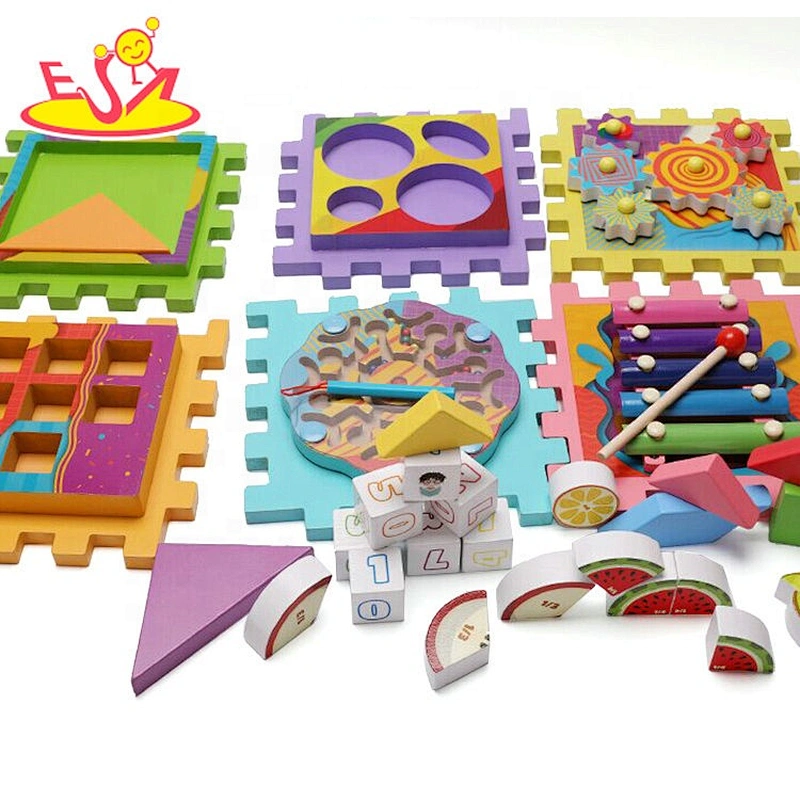 2019 Top fashion educational wooden sort and discover activity cube for kids W12D174