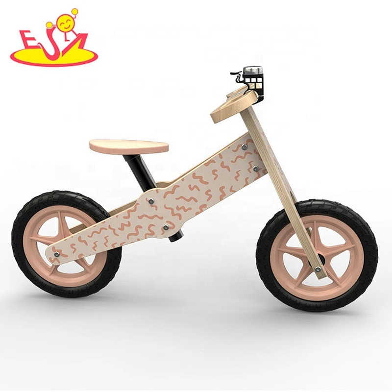 New design beige wooden kids balance bike with low orders W16C278