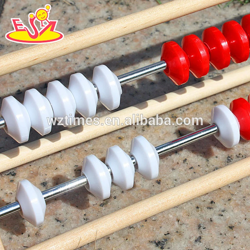 Wholesale early math teaching toy wooden abacus rack toy help baby learning counting W12A017