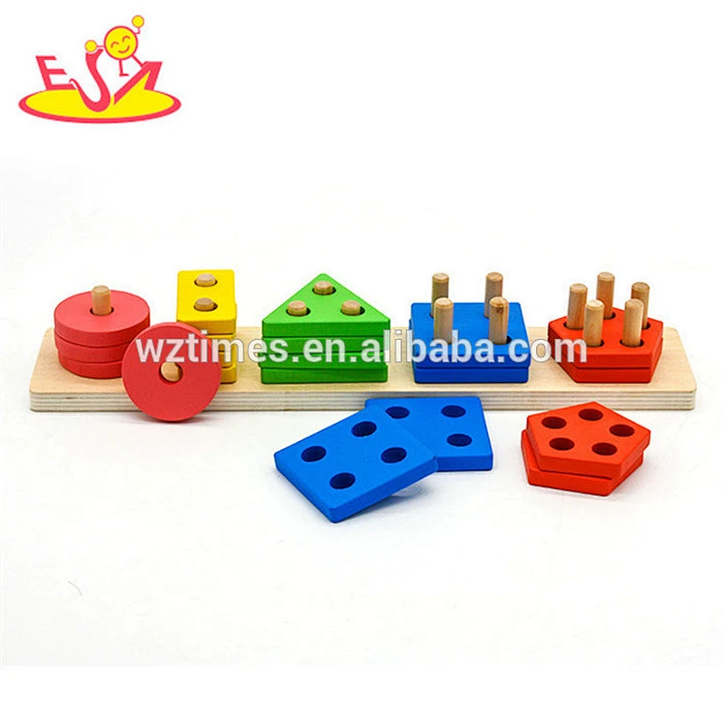 Hölzernes sortierendes Spielzeug der bunten Kinder des neuen Designs für Großhandel W13D052