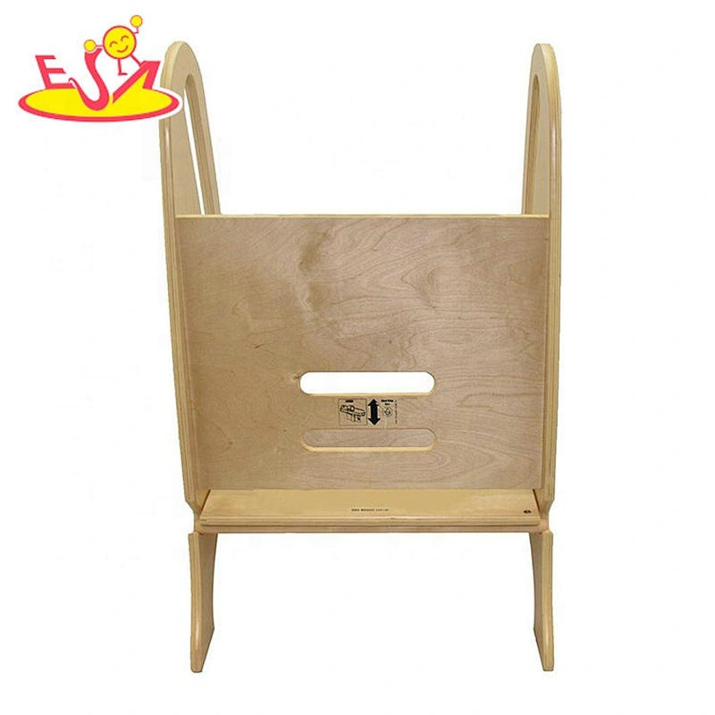 high quality green wooden kitchen step stool for children W08G277B