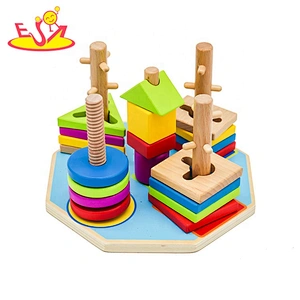 2019 New fashion educational sorter wooden block shape toy for kids W13E084