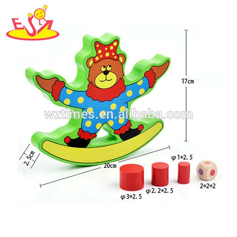 Reizendes buntes hölzernes Spielzeugbalancenstapelspiel für Kinder W11F071