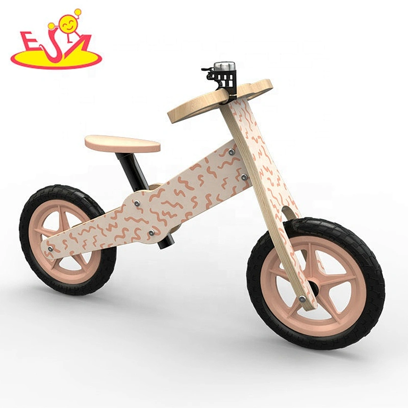 New design beige wooden kids balance bike with low orders W16C278