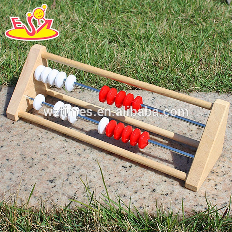 Wholesale early math teaching toy wooden abacus rack toy help baby learning counting W12A017