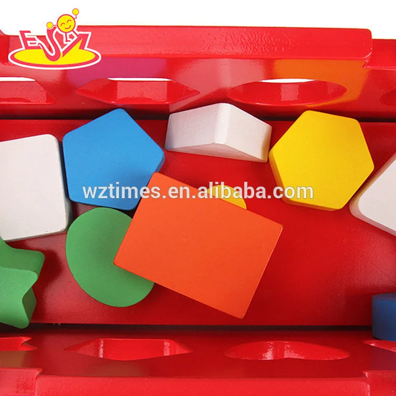 Venta al por mayor mejor venta de bloques de madera coche de autobús xilófono para niños W05C087