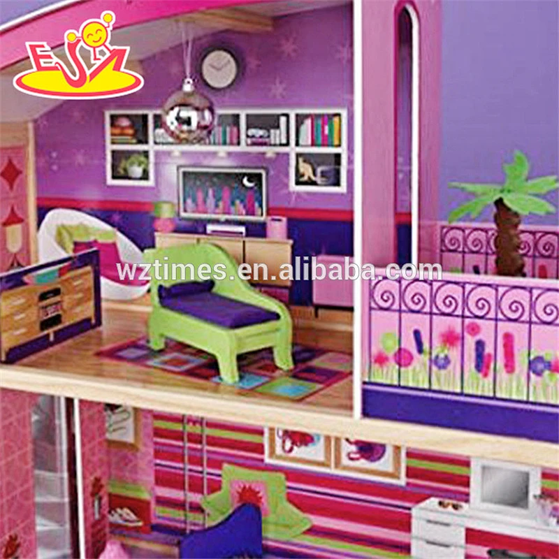 Wholesale top fashion baby wooden doll cottage toy creative kids wooden doll cottage toy W06A226