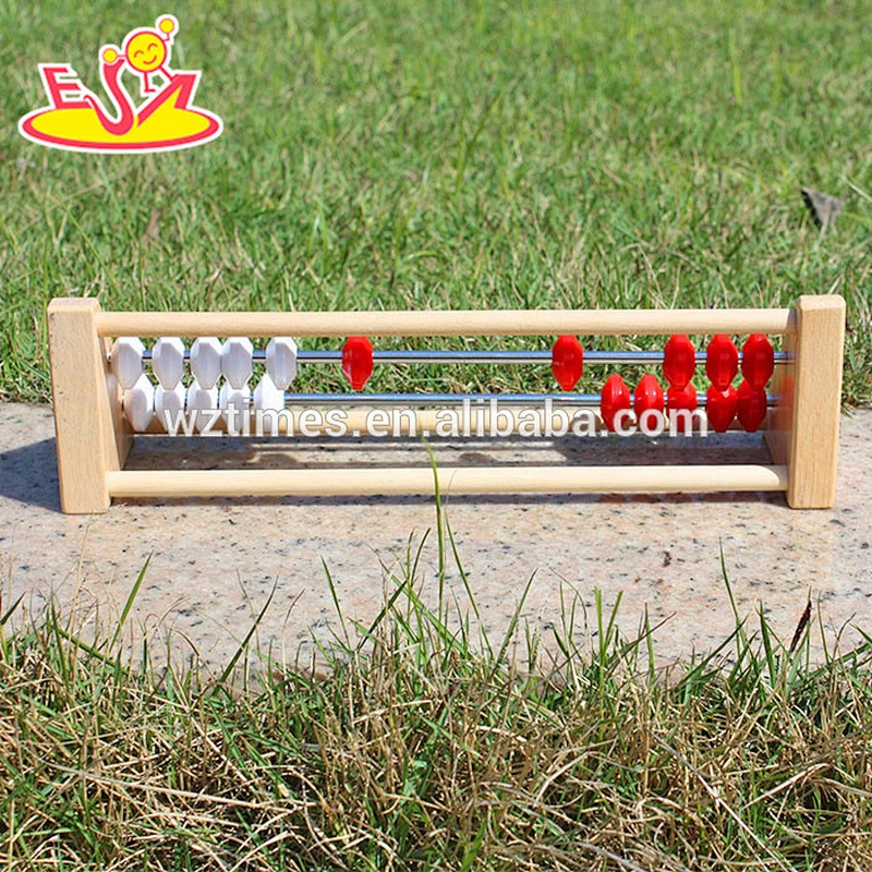 Wholesale early math teaching toy wooden abacus rack toy help baby learning counting W12A017