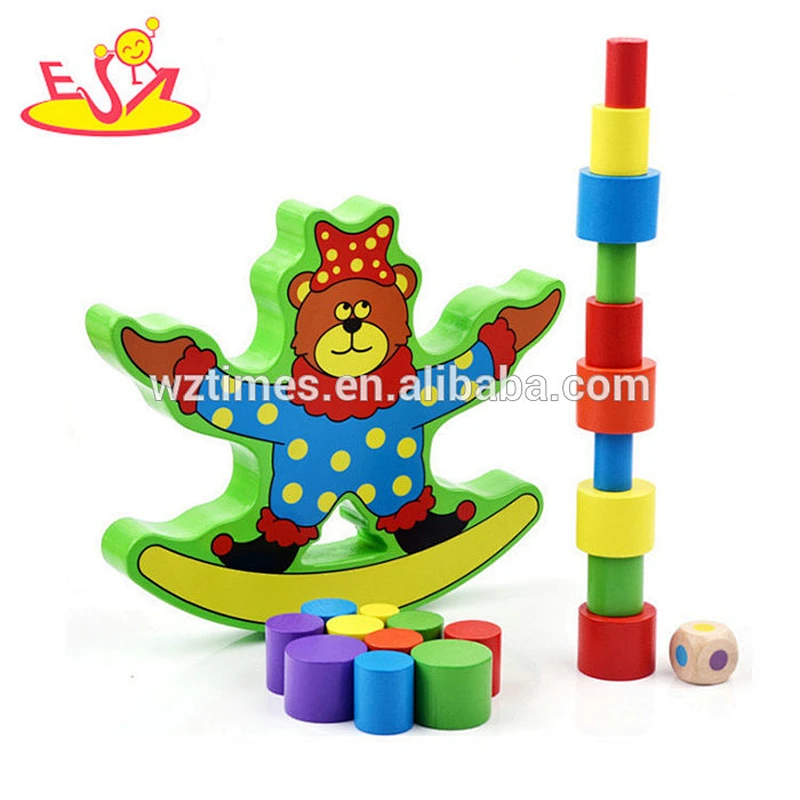 Reizendes buntes hölzernes Spielzeugbalancenstapelspiel für Kinder W11F071