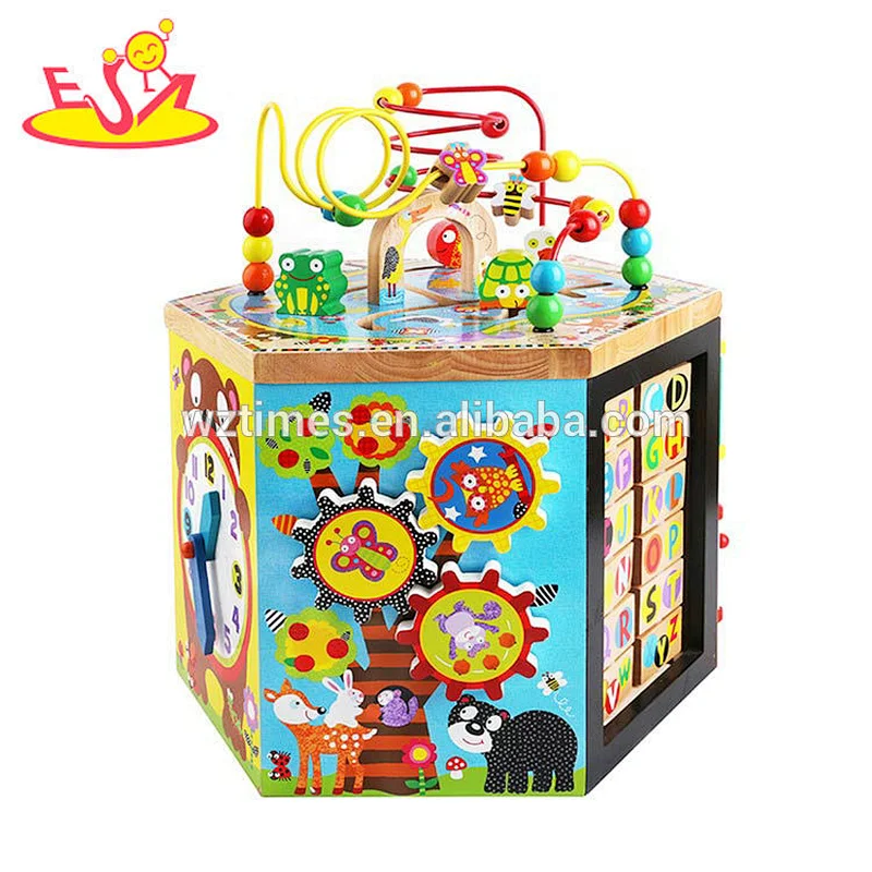 New hottest funny circus design wooden bead maze toy for kids ages 1 and up W11B155