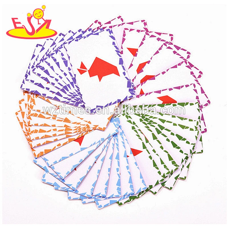 2017 Wholesale best kids creative mind puzzles wooden tangram pieces W11D006