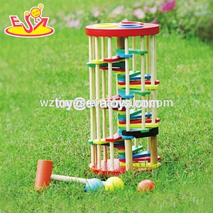Wholesale promotional wooden hammer game children pounding toy for fun W11G024