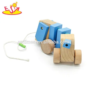 wholesale most popular wooden children drag the car toy W05B032