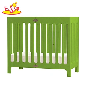 high quality mini wooden baby cot bed with changing table W08E027