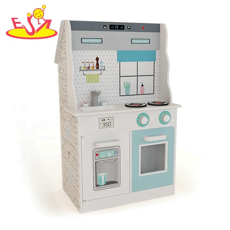 2019 Original Design kids 2 in 1 wooden doll house and kitchen toys for role play W06A371C