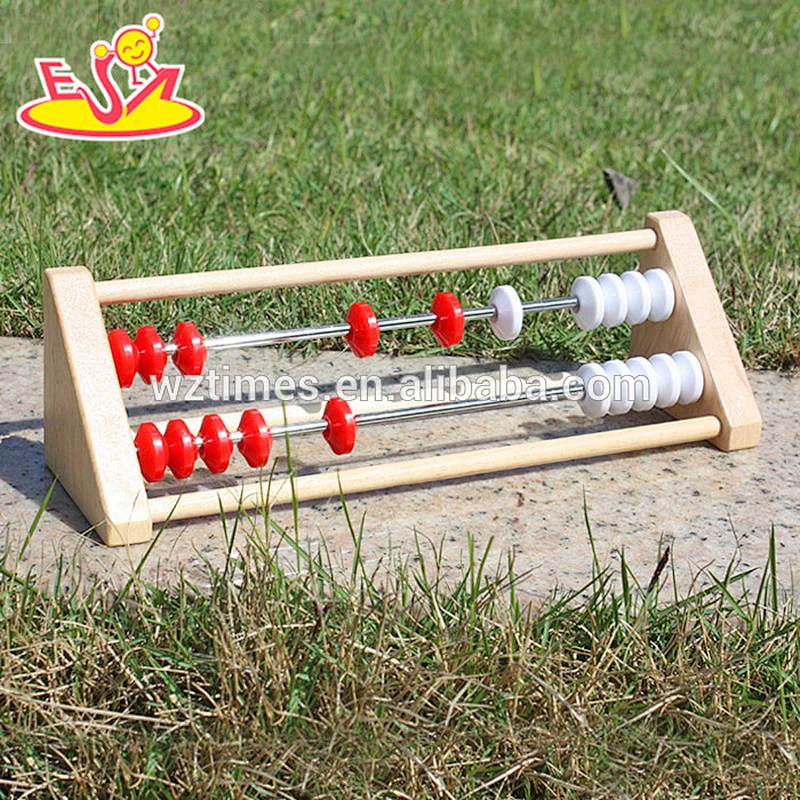 Wholesale early math teaching toy wooden abacus rack toy help baby learning counting W12A017