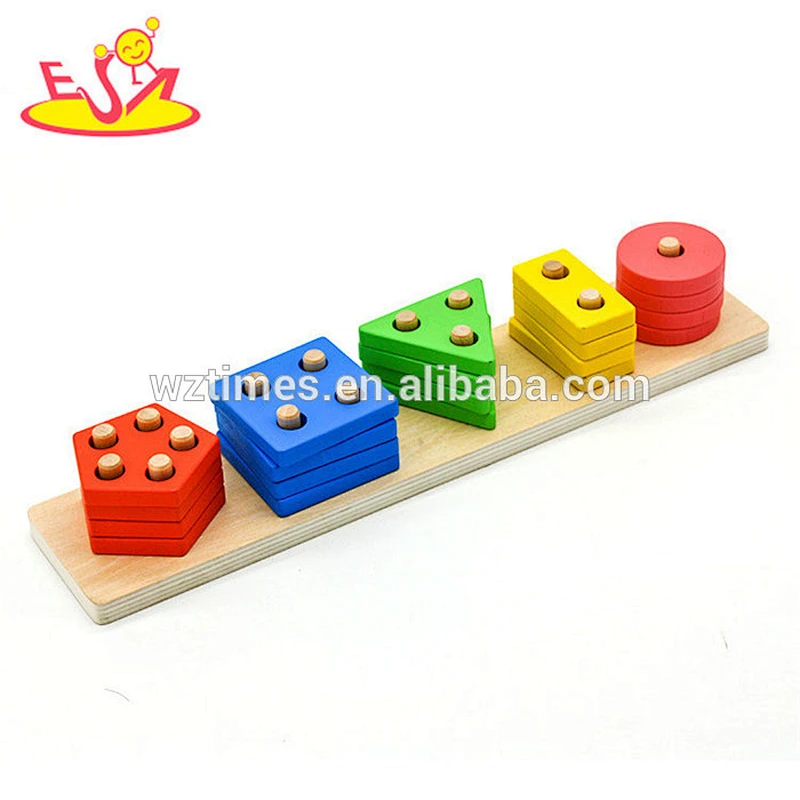 Hölzernes sortierendes Spielzeug der bunten Kinder des neuen Designs für Großhandel W13D052