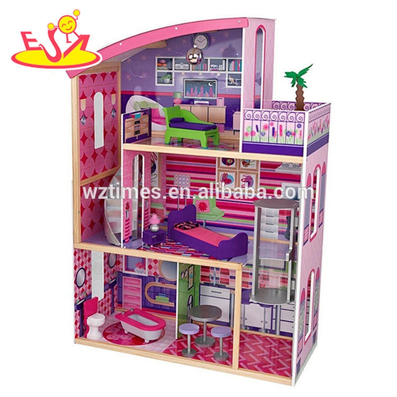 Wholesale top fashion baby wooden doll cottage toy creative kids wooden doll cottage toy W06A226