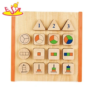 Top fashion DIY geometric wooden puzzles for toddlers W12F054