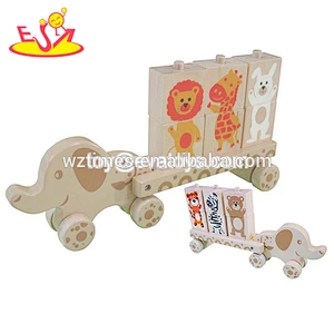 New design Christmas style wooden mini toy cars for kids W04A358