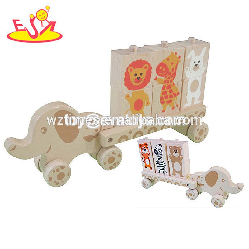 New design Christmas style wooden mini toy cars for kids W04A358