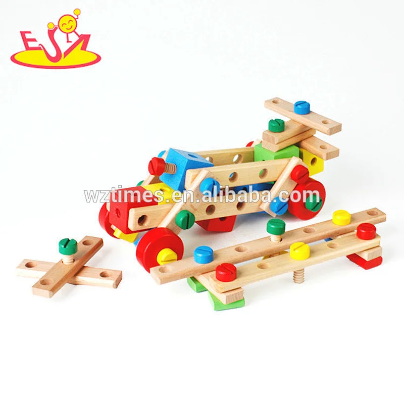 Kreatives hölzernes diy Nusskombinationsspielzeug für Kinder W03C027