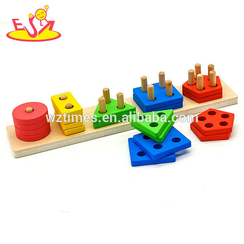 Hölzernes sortierendes Spielzeug der bunten Kinder des neuen Designs für Großhandel W13D052