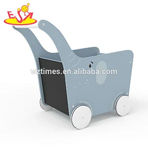 2018 New Original Design animal push walker wooden baby trolley walker for preschoolers W16E096
