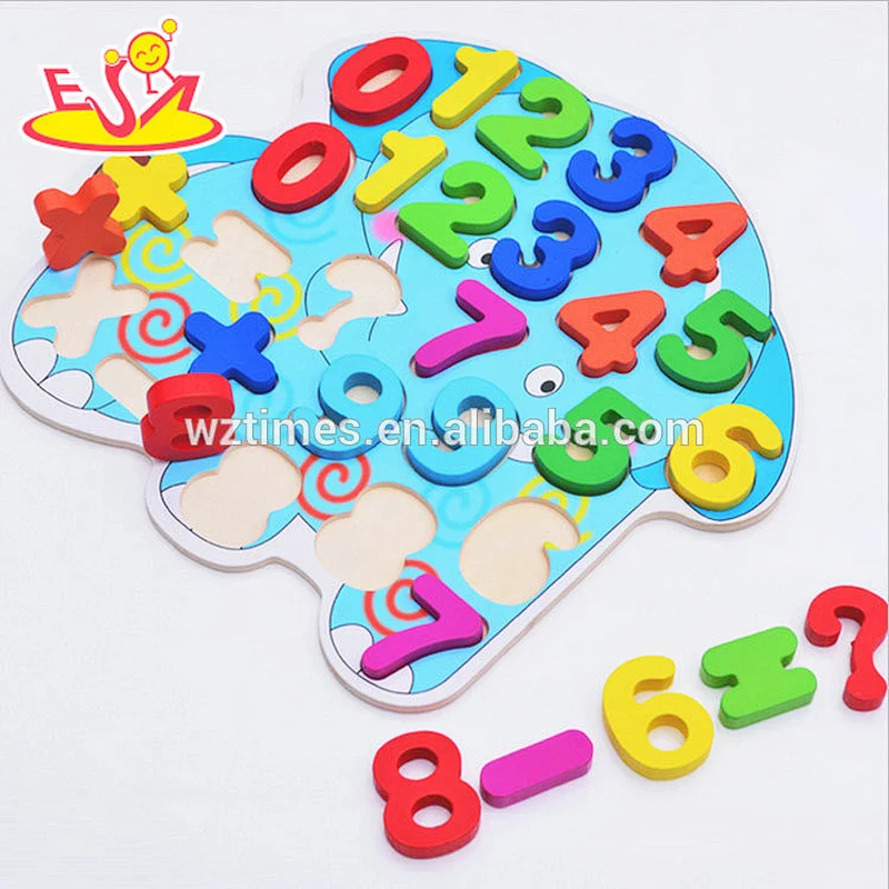 Englisches pädagogisches hölzernes Buchstabepuzzlespielzeug der Großhandelsqualität für Kinder W14B082