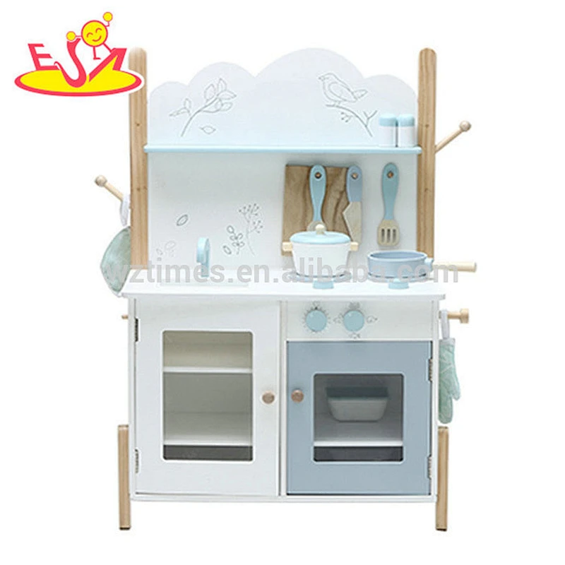 Nuevo estilo de simulación de cocina de juguete de madera para niños jugar W10C401