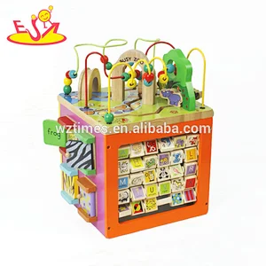 الجملة 5 في 1 ذكاء الأطفال مكعب خشبي لعبة مع متعددة الوظائف W12D048B