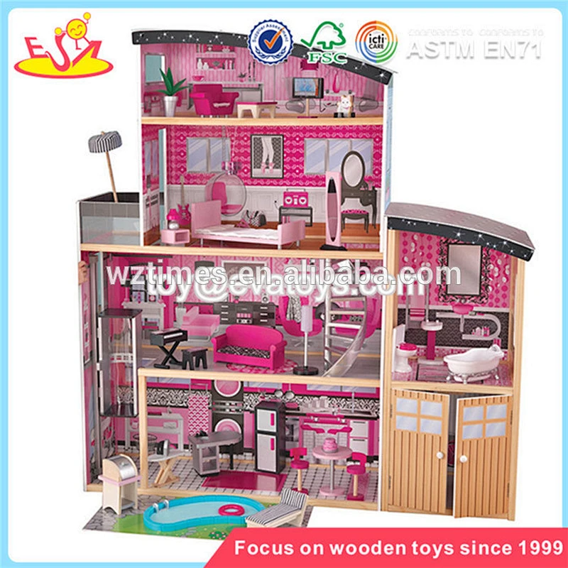 Wholesale top fashion baby wooden doll cottage toy creative kids wooden doll cottage toy W06A226