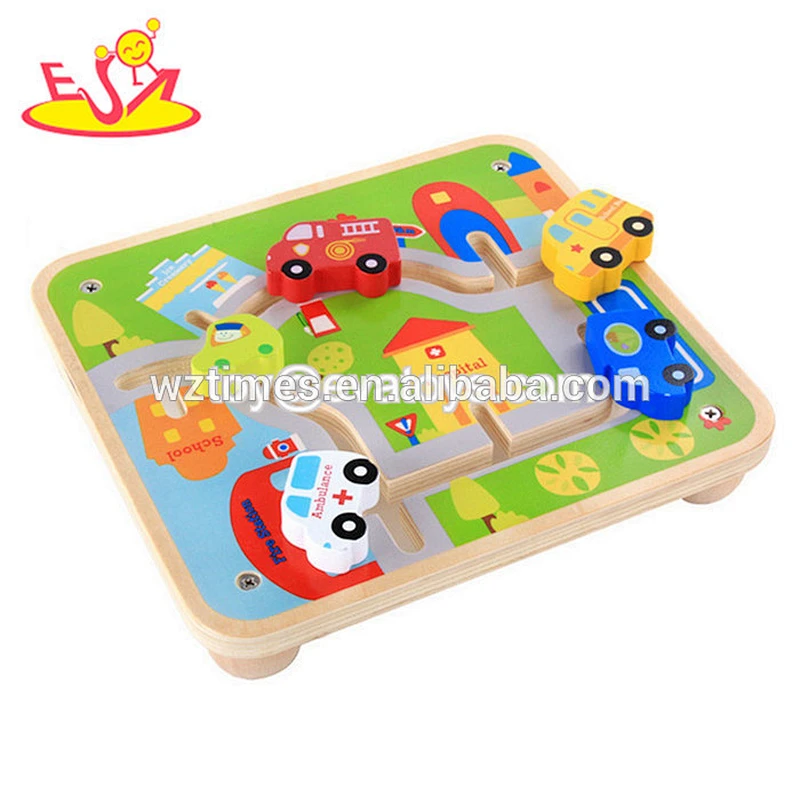 wholesale baby wooden maze ball toy best children magnetic wooden maze ball toy W11H008