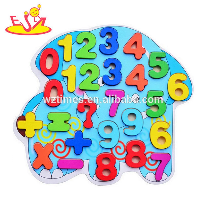 Englisches pädagogisches hölzernes Buchstabepuzzlespielzeug der Großhandelsqualität für Kinder W14B082