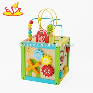 الجملة الرخيصة الترويجية كتل حبات خشبية 3D لعبة للأطفال W11B157