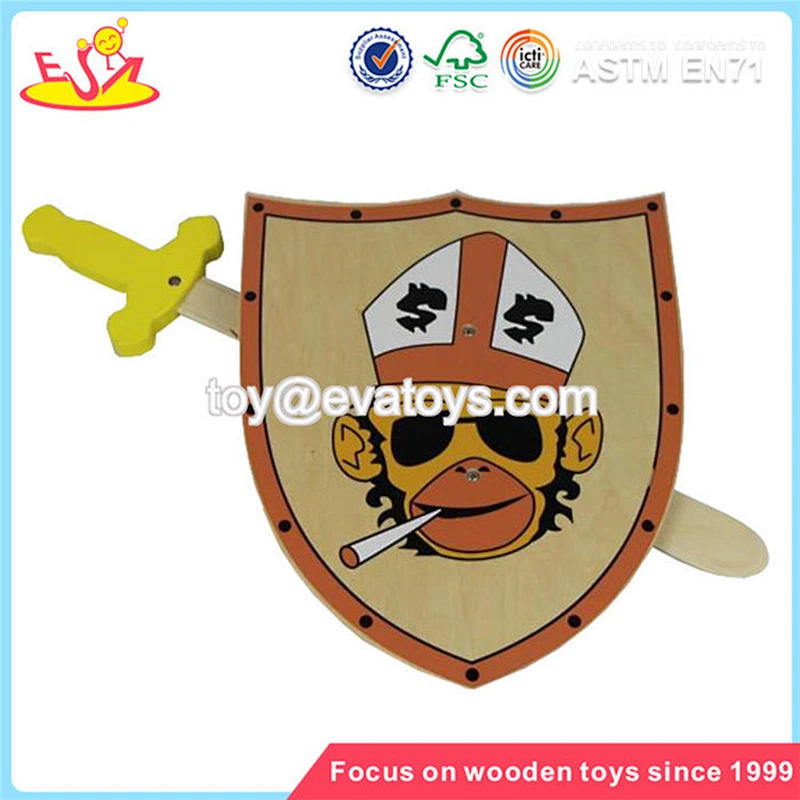 Wholesale fun wooden toy swords for children W01B004