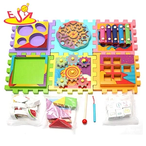 2019 Top fashion educational wooden sort and discover activity cube for kids W12D174