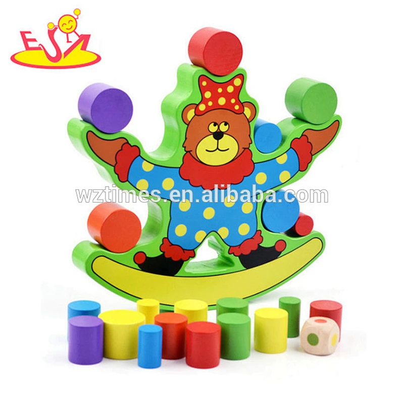 Reizendes buntes hölzernes Spielzeugbalancenstapelspiel für Kinder W11F071