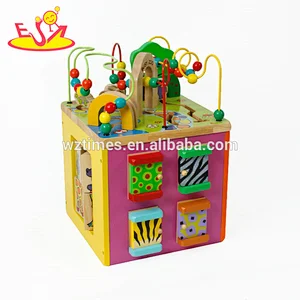 الجملة 5 في 1 ذكاء الأطفال مكعب خشبي لعبة مع متعددة الوظائف W12D048B