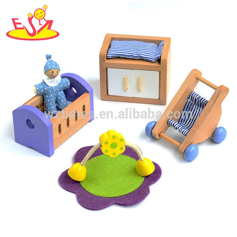 Muebles de alta calidad juguetes de madera muebles de muñecas en miniatura para los niños pretenden jugar W06B087