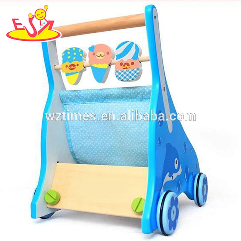 wholesale wooden walker baby funny wooden walker baby outdoor wooden walker baby W16E024B