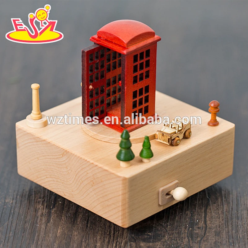 Wholesale baby wooden custom music box sale W07B050