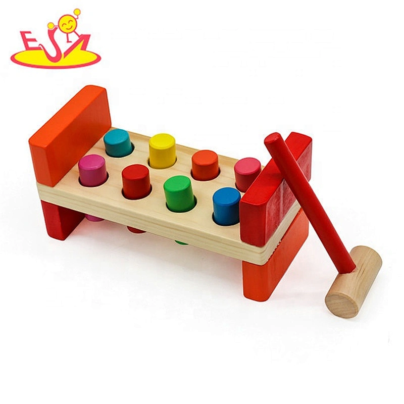 wholesale educational Wooden colorful knocking toy, intelligence knocking toy W11G018