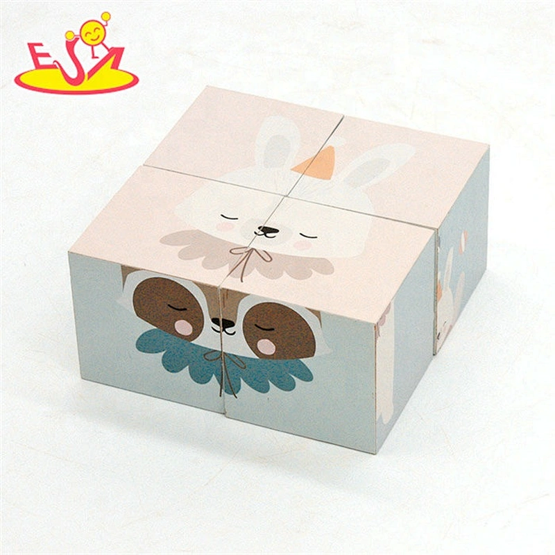 High quality educational wood puzzle blocks for kids W14F056