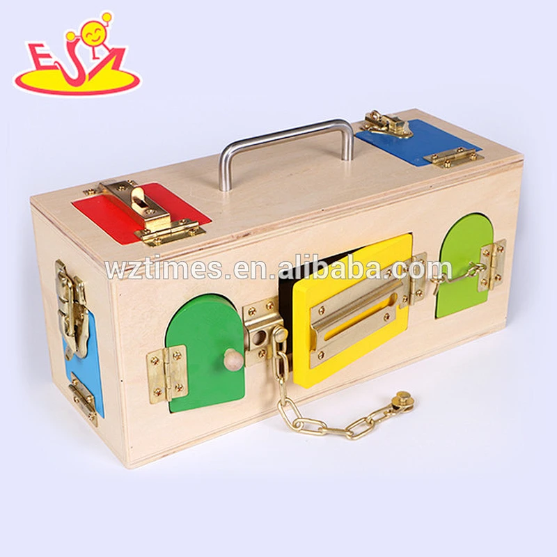 2018 wholesale kids wooden toy box popular baby wooden toy box high quality children wooden toy box W08C163