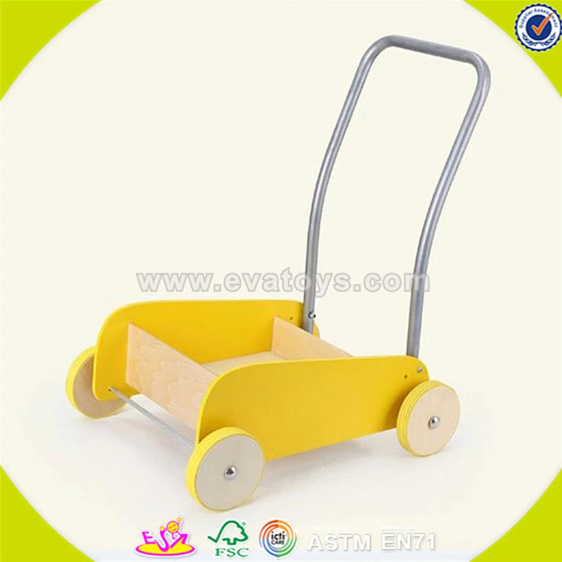 Kinder Holzblöcke Kinderwagen Spielzeug Kinder Baby Blöcke Kinderwagen Push Walker W16E028B