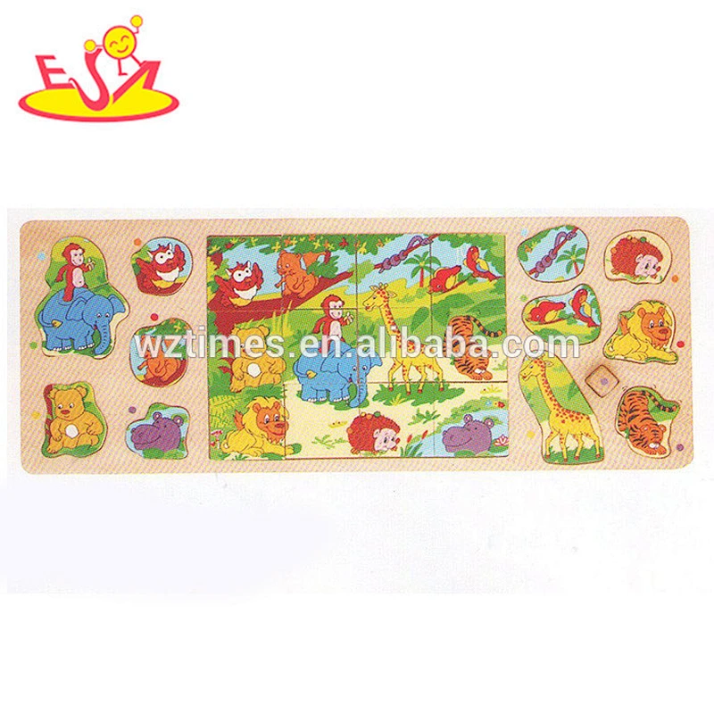 wholesale baby wooden cartoon puzzle educational kids wooden cartoon puzzle children wooden cartoon puzzle W14C221