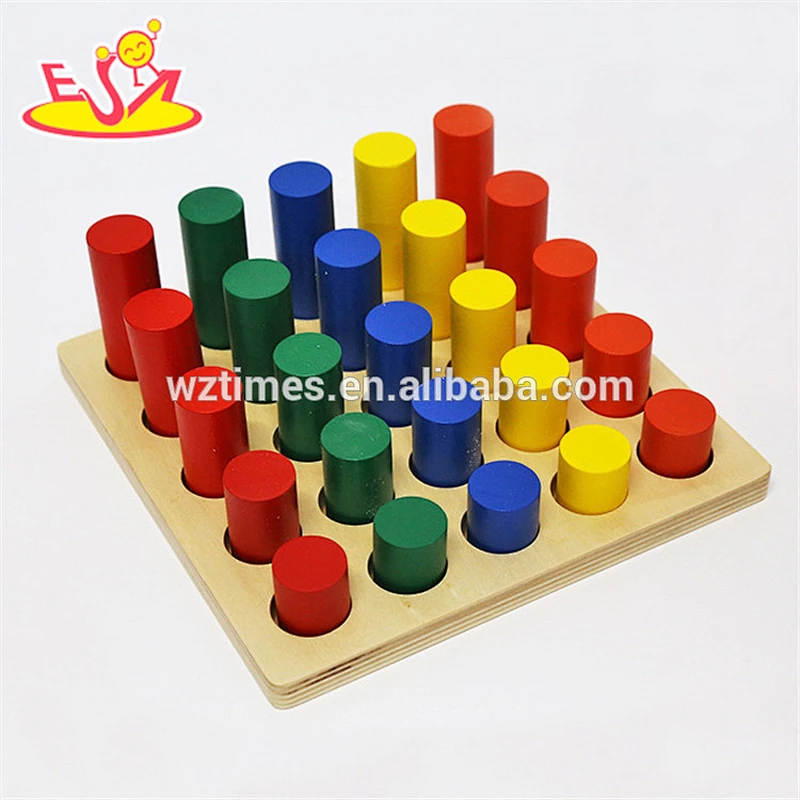 2018 New design toddlers geometry blocks wooden toddler montessori materials W12F011