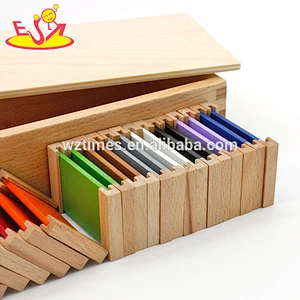 Wholesale early learning wooden color tablets for toddler as best gift W12F029-Z