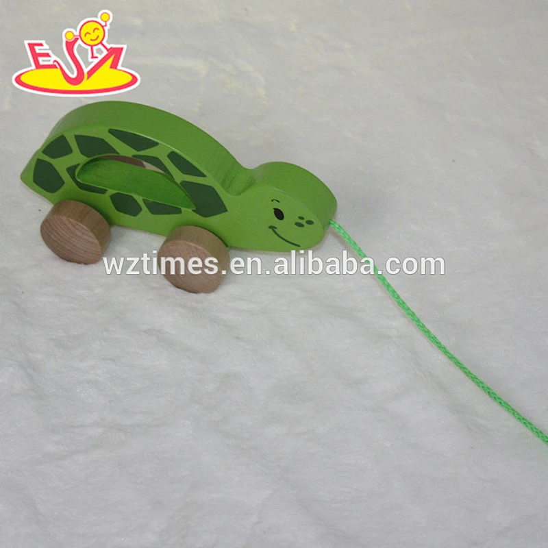 2018 wholesale baby wooden tortoise pull toy funny kids wooden tortoise pull toy wooden tortoise pull toy W05B142